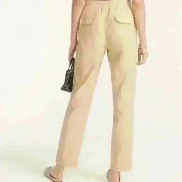 J. Crew cypress green Tie Waist relaxed casual comfy camp pants size Medium - Picture 16 of 16